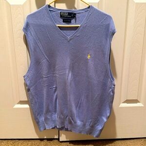 Men’s Polo lightweight sweater vest, XL, light blue